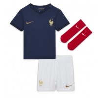 Frankreich Aurelien Tchouameni #8 Fußballbekleidung Heimtrikot Kinder WM 2022 Kurzarm (+ kurze hosen)